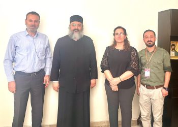 A Delegation from Bethnahrin National Council Institutions Visits Bishop Romanos Al-Hannat in Damascus