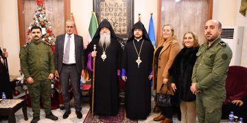 A Delegation from the Syriac Union Party Attends the Inauguration of the New Hall of the Armenian Orthodox Church in Qamishli