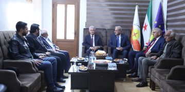 The Syriac Union Party in Syria Receives Delegations Offering Easter Greetings