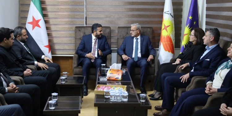 Syriac Union Party receives government delegation led by head of Political Authority in Hasakah