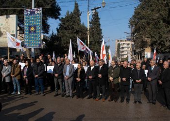 حزب الاتحاد السرياني يقيم اعتصاماً للمطالبة بحقوق الشعب السرياني الاشوري