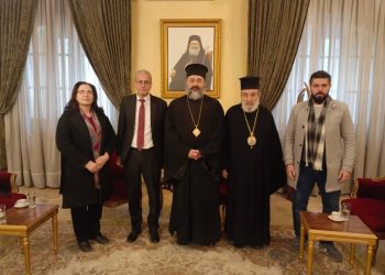 حزب الاتحاد السرياني يزور بطريركية الروم الارثوذكس بدمشق