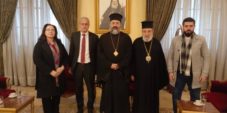 حزب الاتحاد السرياني يزور بطريركية الروم الارثوذكس بدمشق