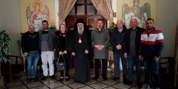 وفدٌ من حزب الاتحاد السرياني يلتقي بمطران حماه وريفها للروم الأرثوذكس