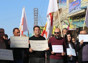 حزب الاتحاد السرياني بالحسكة يشارك باعتصام ضد وثيقة الدستور