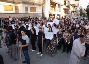 اتحاد الشبيبة السريانية التقدمية ينظم مسيرة تضامن مع ضحايا تفجير كنيسة مار الياس