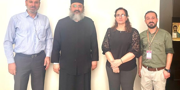 وفد من مؤسسات مجلس بيث نهرين القومي يزور المطران رومانوس الحناة بدمشق