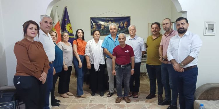 حزب الاتحاد السرياني في قبري حيوري يستقبل وفداً من الاتحاد الإيزيدي