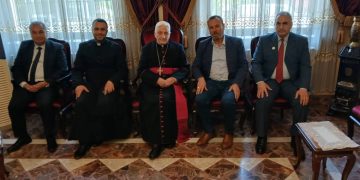 وفد من حزب الاتحاد السرياني يزور مطران الكلدان في سوريا