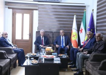 حزب الاتحاد السرياني في سوريا يستقبل عدداً من الوفود المهنئة بعيد القيامة