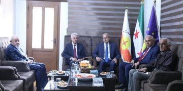 حزب الاتحاد السرياني في سوريا يستقبل عدداً من الوفود المهنئة بعيد القيامة