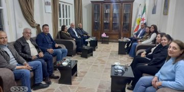 حزب الاتحاد السرياني يستقبل وفداً من الحزب الديمقراطي التقدمي الكردي في سوريا