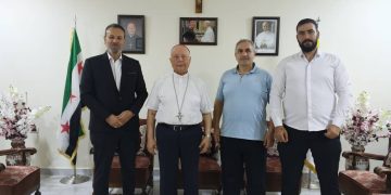 وفد من حزب الاتحاد السرياني يزور المطران حنا جلوف في حلب