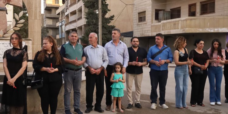وفد من حزب الاتحاد السرياني يشارك بفعالية أقامتها مؤسسة سورويو بالقامشلي في ذكرى مجازر السيفو