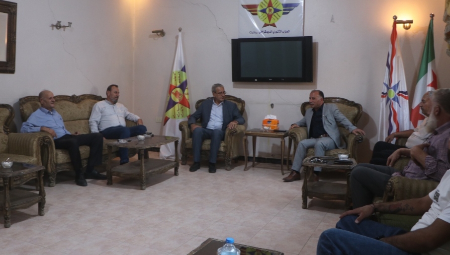 وفد من حزب الاتحاد السرياني يزور الحزب الآشوري الديمقراطي في تل تمر