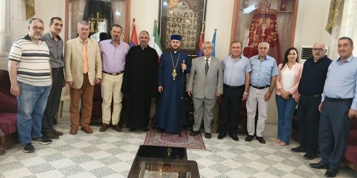 وفد من لجنة التنسيق والتشاور لأحزاب شعبنا القومية يلتقي بنائب مطران الارمن الارثوذكس