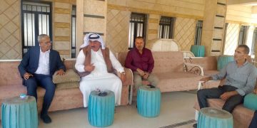 وفد من حزب الاتحاد السرياني يزور شيخ مشايخ شمر في تل علو