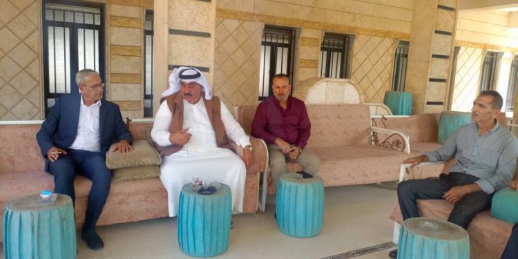 وفد من حزب الاتحاد السرياني يزور شيخ مشايخ شمر في تل علو